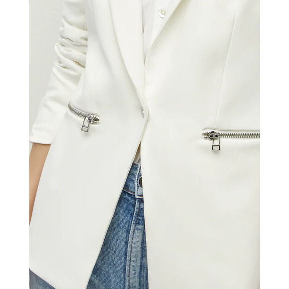 Veronica Beard Iconic Scuba Dickey Jacket Blazer White Size 8 - Picture 6 of 16